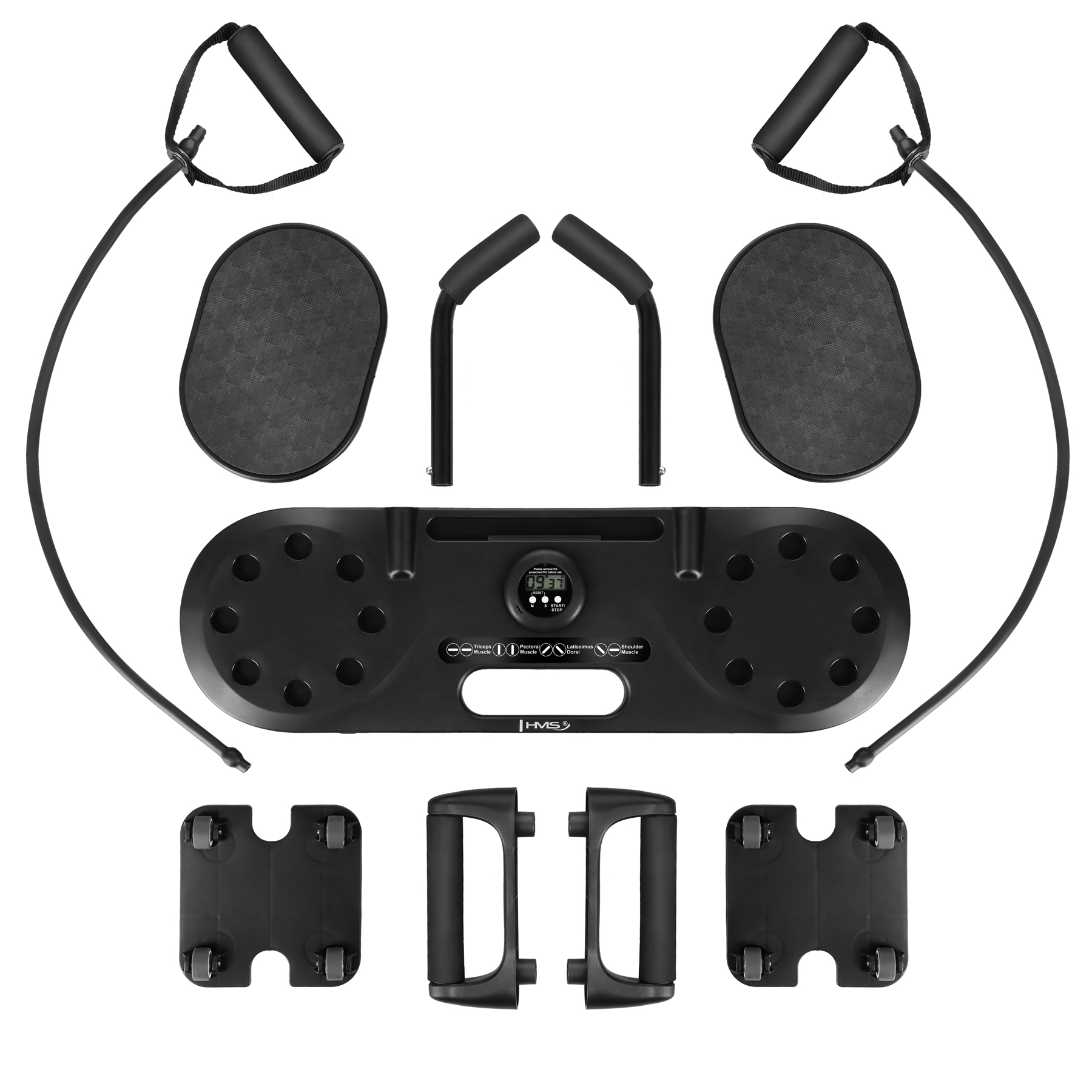 DBP02 multifunctional board for abdominal press and push-up exercises with 3-in-1 HMS for ropes