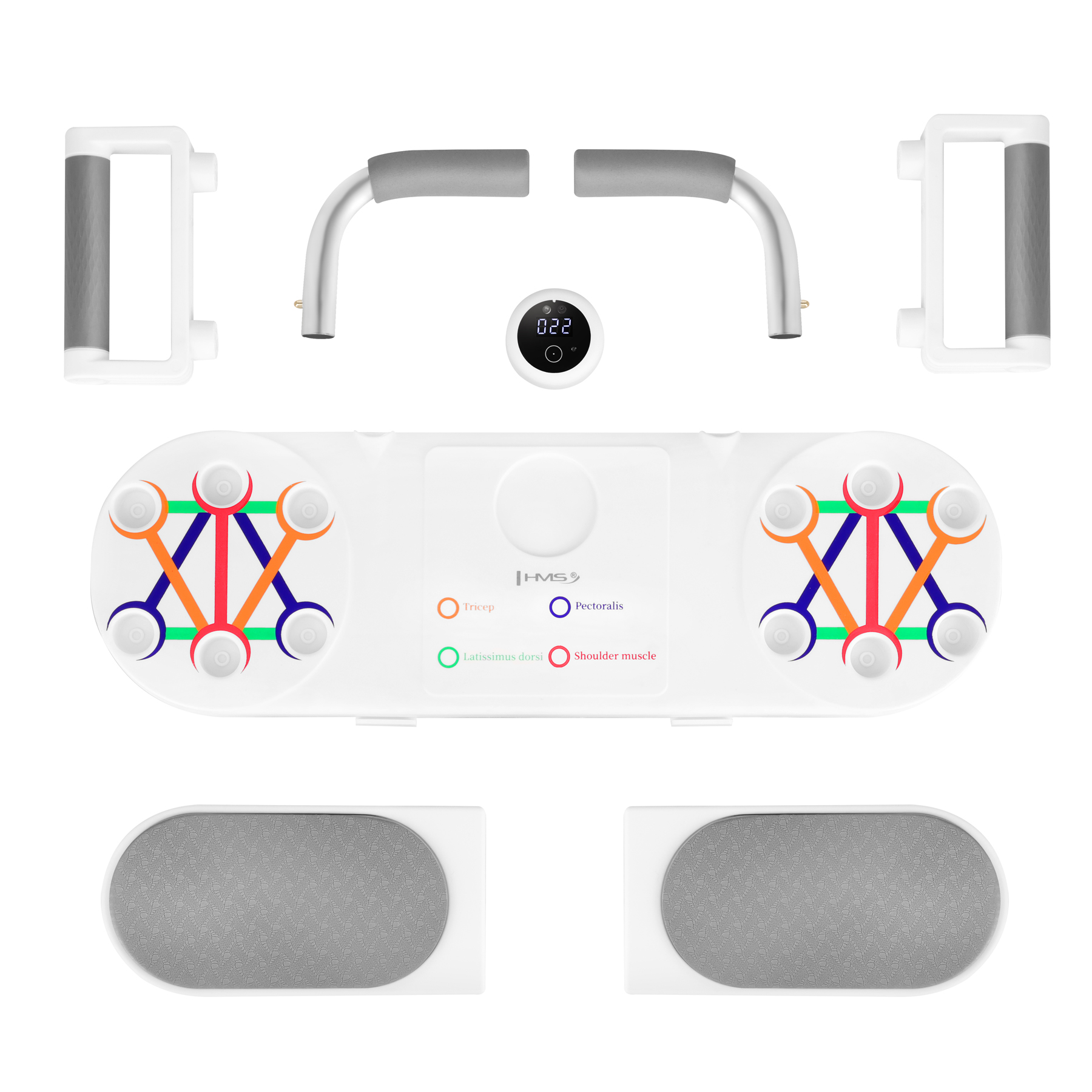 DBP03 Multifunctional board for abdominal press exercises and push-ups with HMS counter