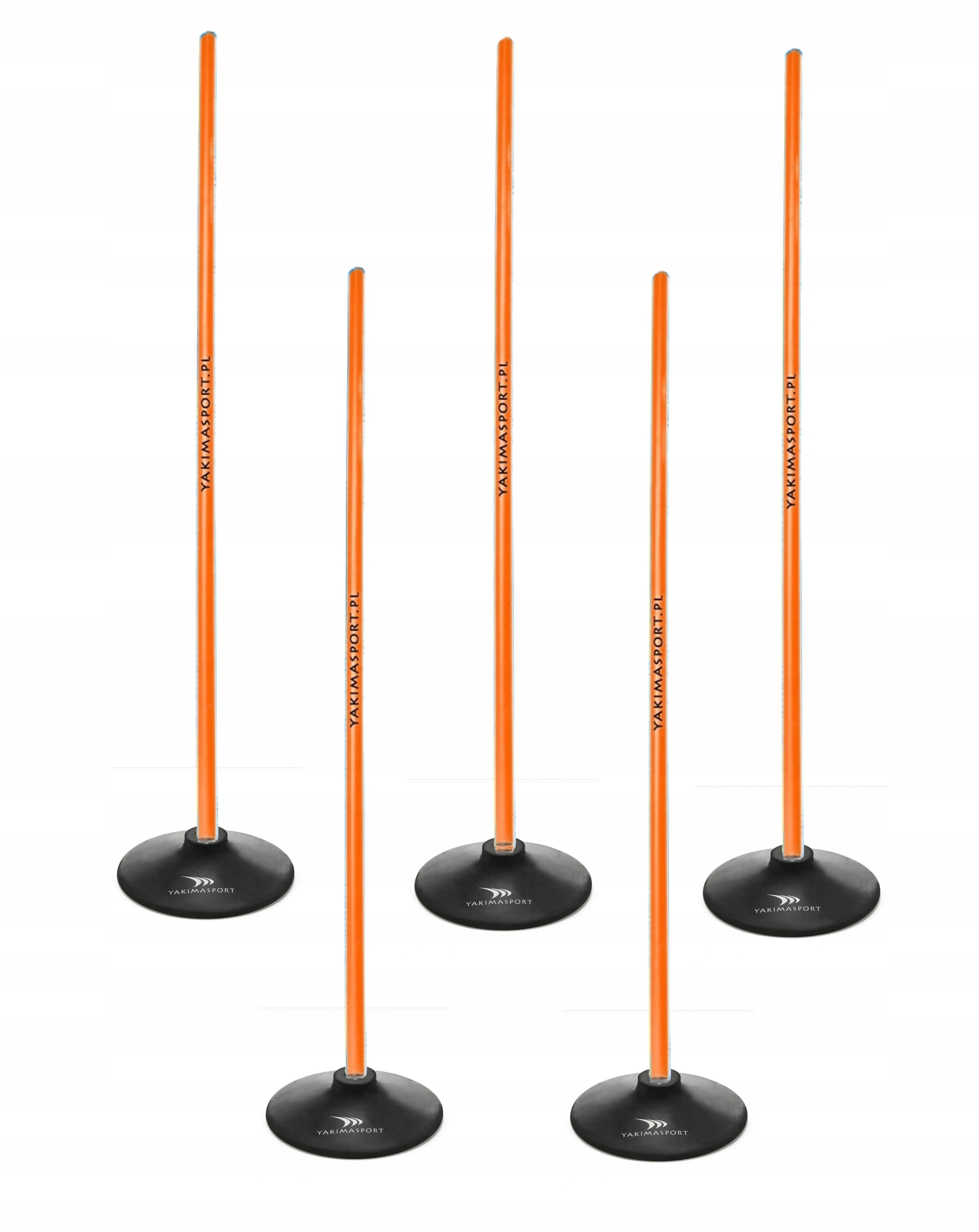 Obstacle course slalom 100 cm poles + base 1,5 kg orange Yakimasport