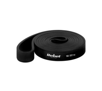 TPE exercise band – Power Band PT-3, black, 16-32 kg REBEL ACTIVE