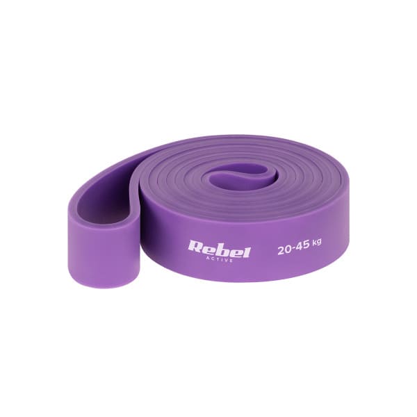 TPE exercise band - Power Band PT-4, purple 20-45 kg REBEL ACTIVE