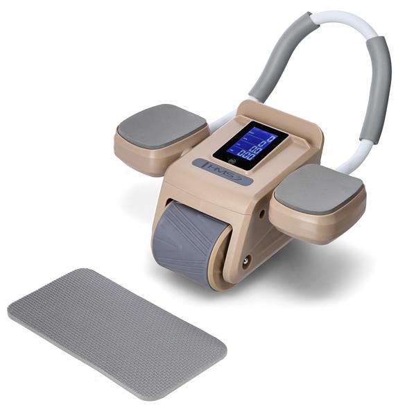 AUTOMATIC AB WHEEL FOR EXERCISING ABS MUSCLES KA08 BROWN AB WHEEL FOR EXERCISING ABS MUSCLES HMS