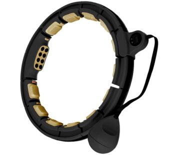 Gymnastics hoop with counter HHM13 NEW HULA HOOP BLACK/GOLD MAGNETIC WITH WEIGHT + COUNTER HMS