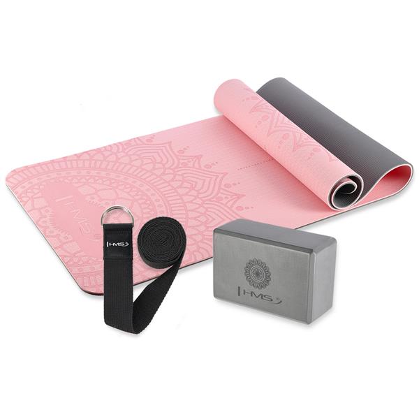 Set HMS TPE MAT L. PINK YM10 + GRAY BLOCK KJ02 + STRIP SJ01