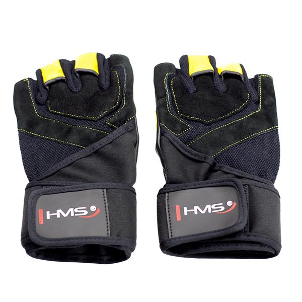 RST01 M SIZE M MEN'S FITNESS GLOVES HMS (black - yellow)